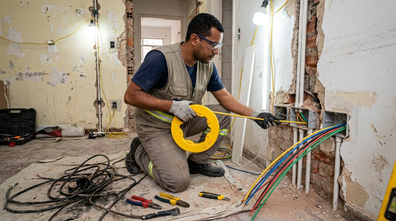 Troca de fiacao eletrica profissional em Salvador‑BA