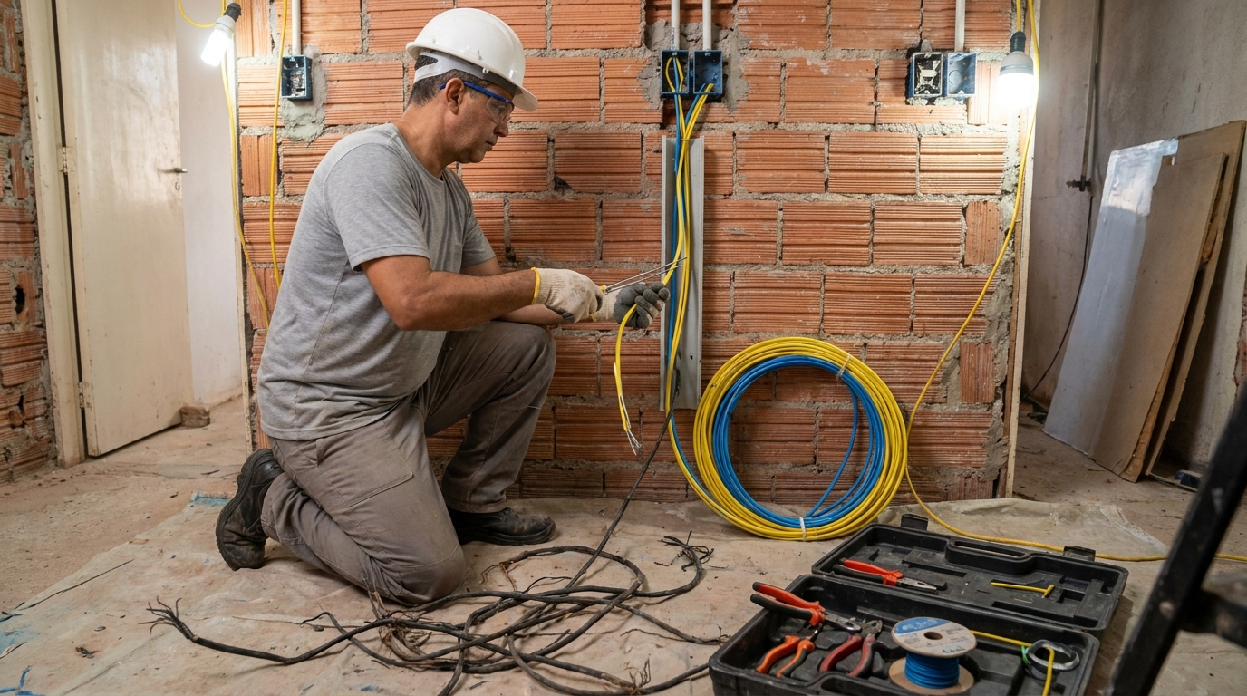 Troca de fiacao eletrica residencial em Salvador‑BA